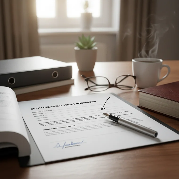 Jak wypełnić oświadczenie o stanie rodzinnym przy darowiźnie mieszkania