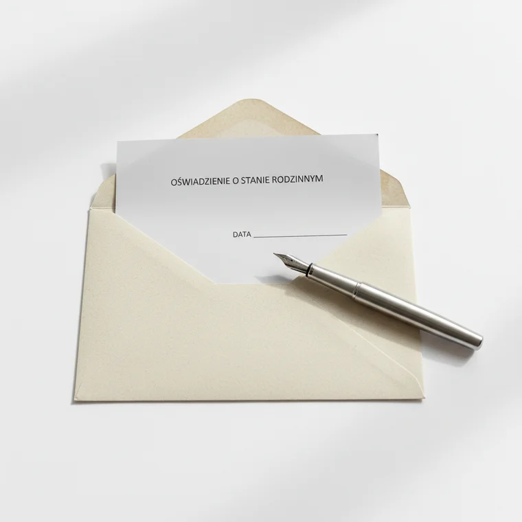 Młoda para przy podpisywaniu aktu notarialnego kupna pierwszego mieszkania, gdy urząd skarbowy wymaga oświadczenia o stanie rodzinnym przy nabyciu nieruchomości