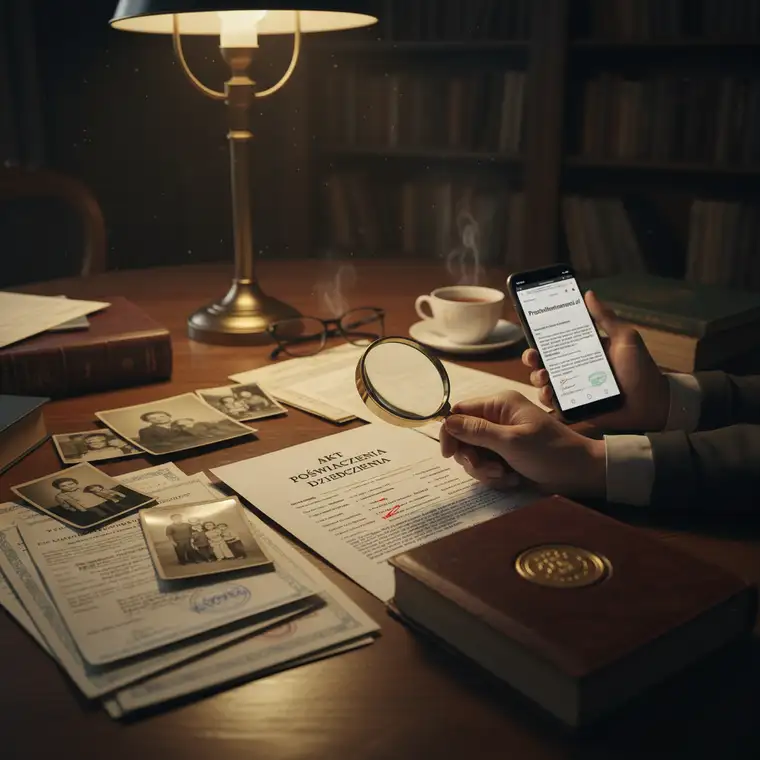 Rodzina konsultująca z prawnikiem uchylenie aktu poświadczenia dziedziczenia z pominiętym spadkobiercą w sprawie spadkowej