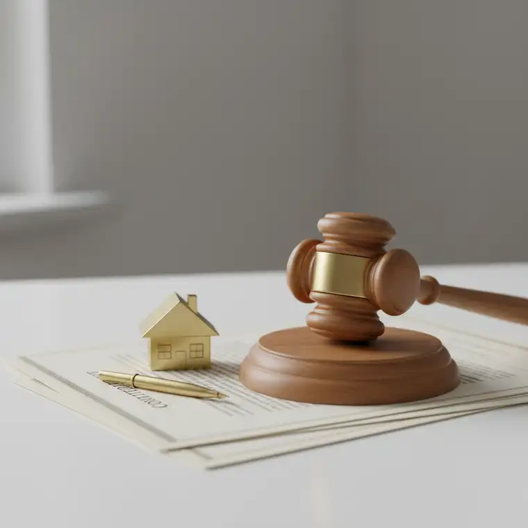 Notariusz sporządzający akt poświadczenia dziedziczenia, przy biurku siedzi rodzina z małoletnim spadkobiercą omawiająca dziedziczenie mieszkania