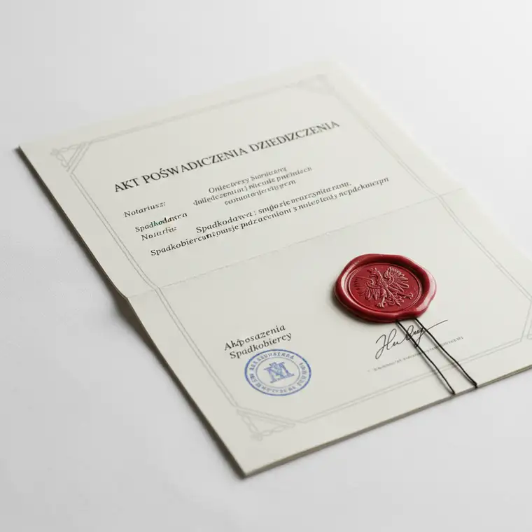 Młoda osoba analizuje akt poświadczenia dziedziczenia mieszkania zadłużonego, sprawdzając dokumenty i ryzyko przejęcia długów związanych ze spadkiem