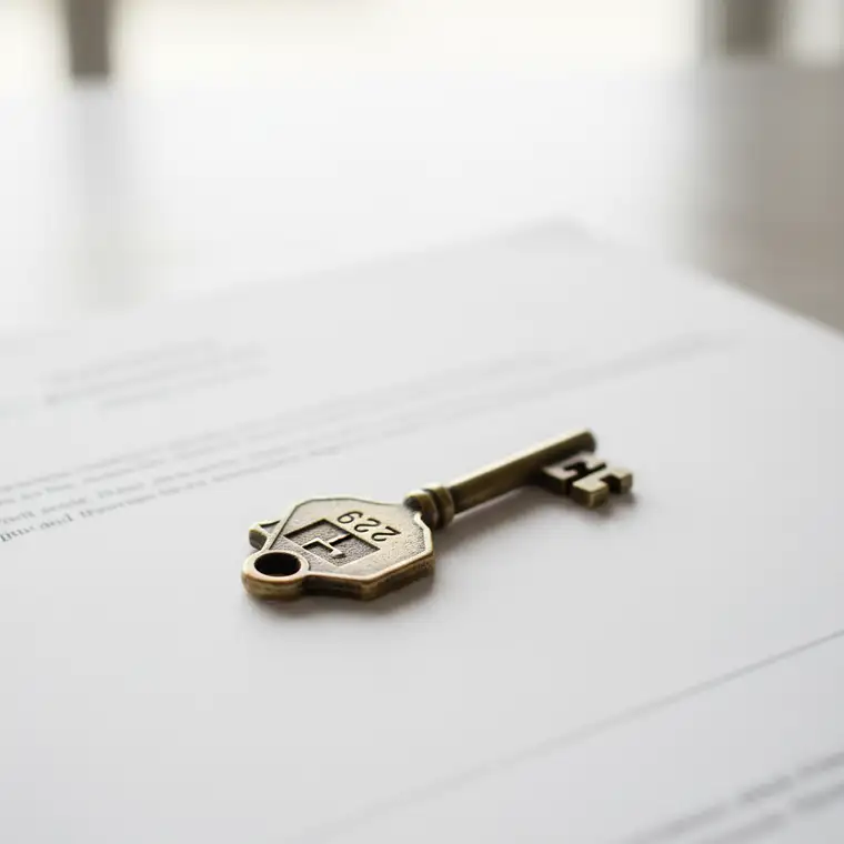 Para analizująca umowę przedwstępną sprzedaży mieszkania przed zadatkiem w 2026 z dokumentami i laptopem na stole