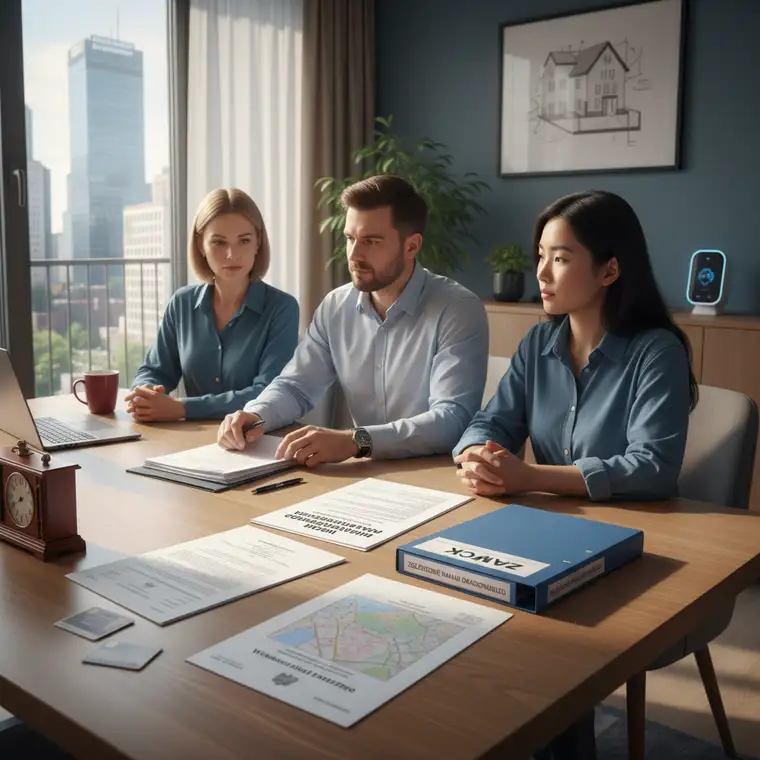 Para podpisuje umowę najmu okazjonalnego mieszkania bez pośrednika, analizując zapisy dotyczące kaucji i terminów