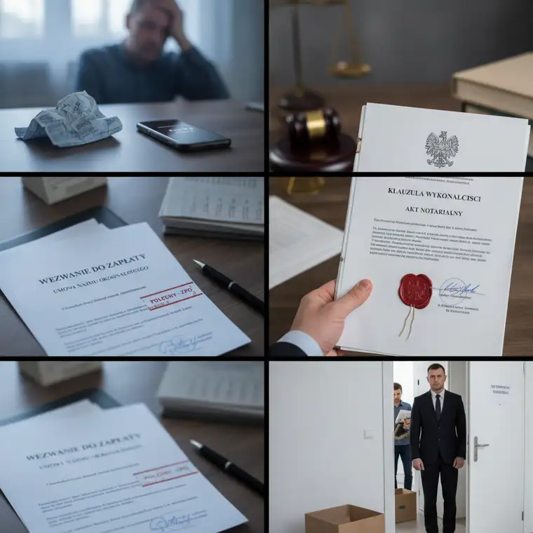 Prawnik omawia z właścicielem mieszkania kroki rozwiązania umowy najmu okazjonalnego i egzekucji komorniczej