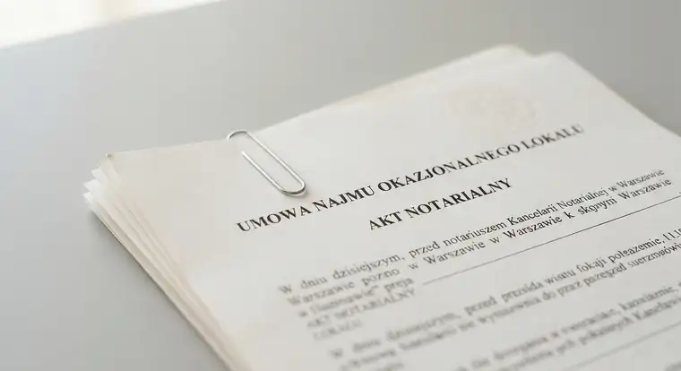 Umowa najmu okazjonalnego podpisywana u notariusza - dokument z oświadczeniem o poddaniu się egzekucji chroni wynajmującego przed nieuczciwym lokatorem