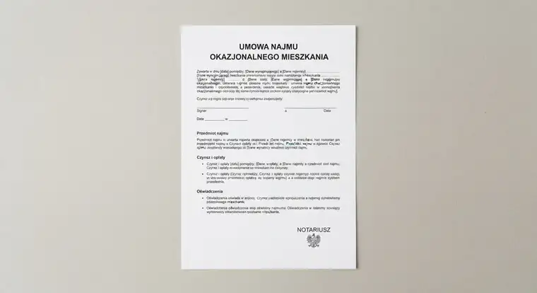 Umowa najmu okazjonalnego i dokumenty potrzebne właścicielowi mieszkania do szybkiego odzyskania lokalu od najemcy